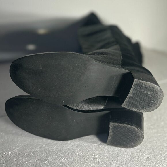 Lane Bryant SZ 7W  Letizia Black leather above knee boot Timeless Edgy Essential - Picture 9 of 10